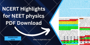 Physics NCERT highlights pdf for NEET and JEE